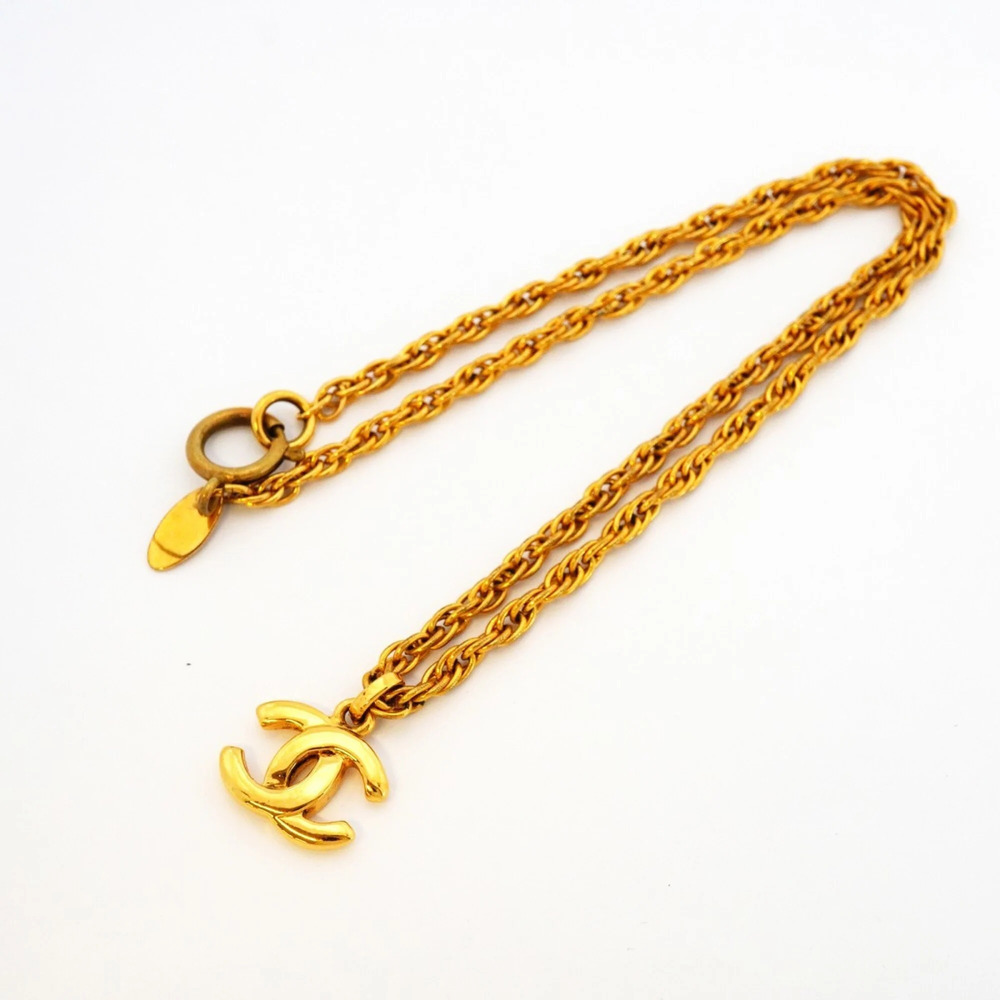 CHANEL Gold Logo Necklace - Picture 3 of 5